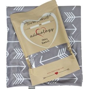Minky Toddler Blanket Gray Arrows Baby Shower Gift
